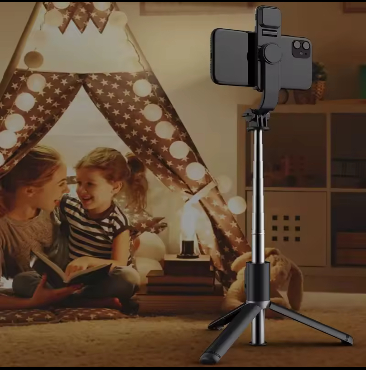 Selfie Stick with Bluetooth & LED Fill Light - Image 3